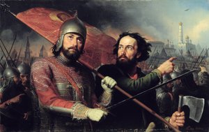 The National Uprising of Kuzma Minin and Count Dmitry Pozharsky, 1850 by Michail Ivanovich Skotti